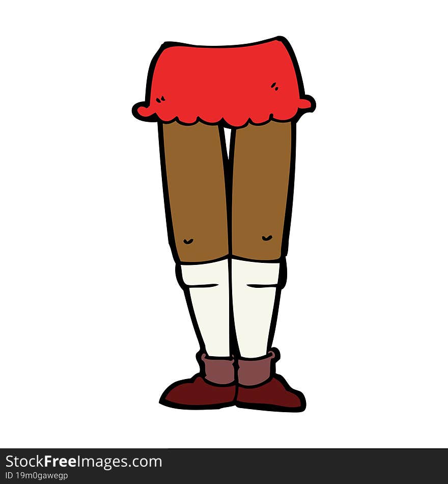 cartoon female legs