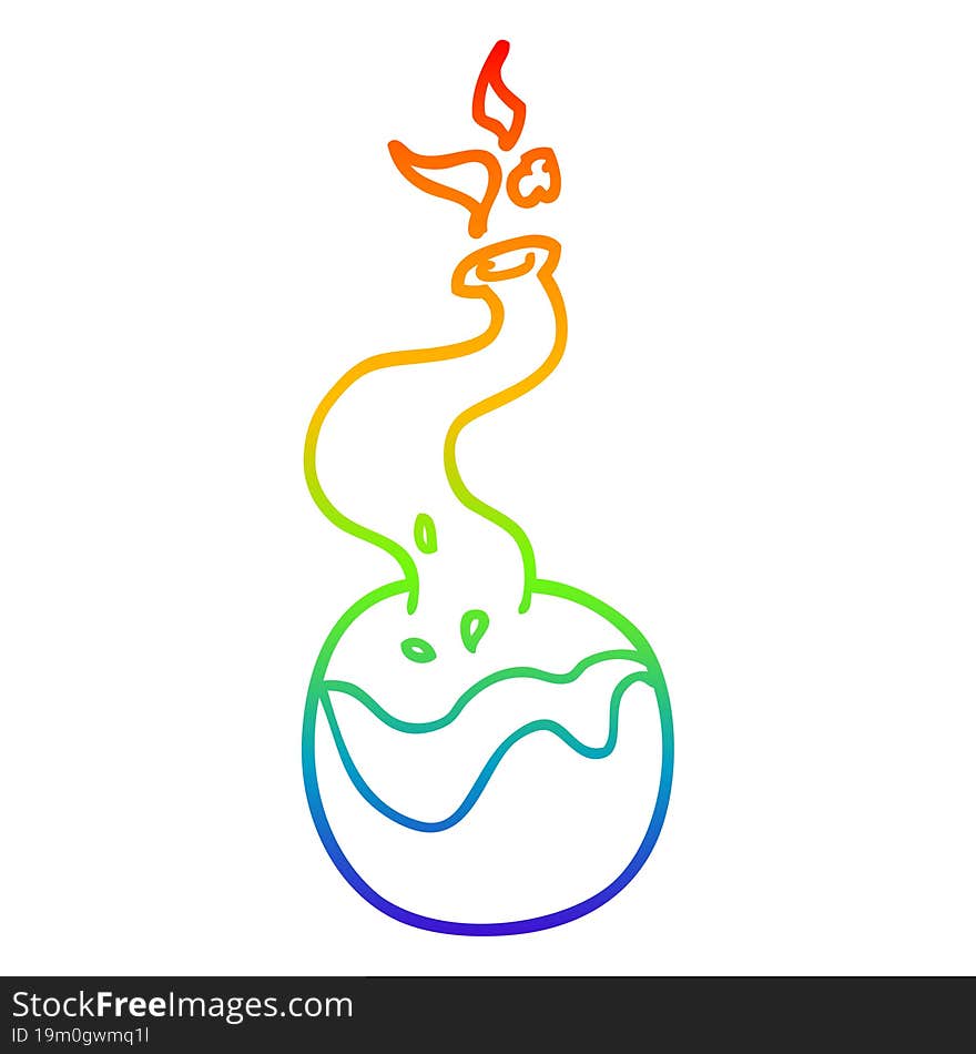 rainbow gradient line drawing cartoon experiment potions