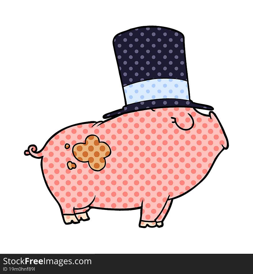 cartoon rich pig. cartoon rich pig