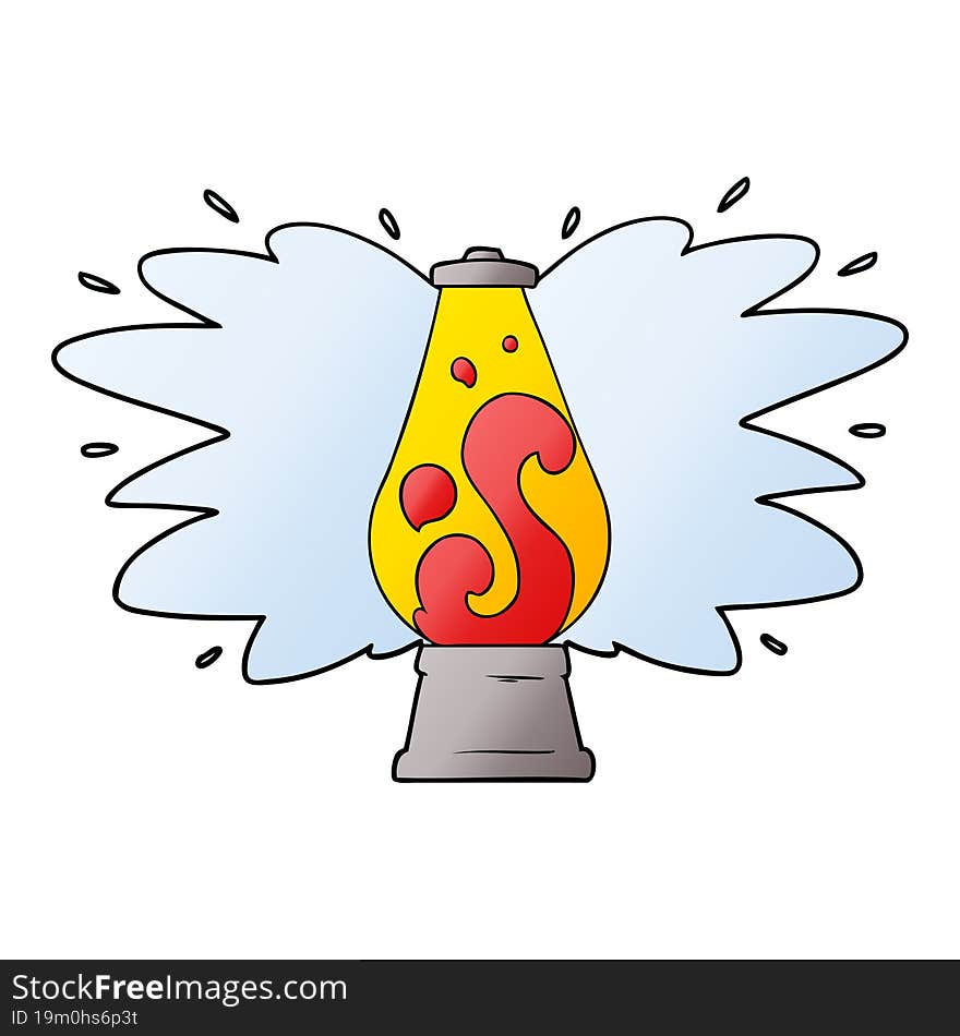 cartoon retro lava lamp. cartoon retro lava lamp