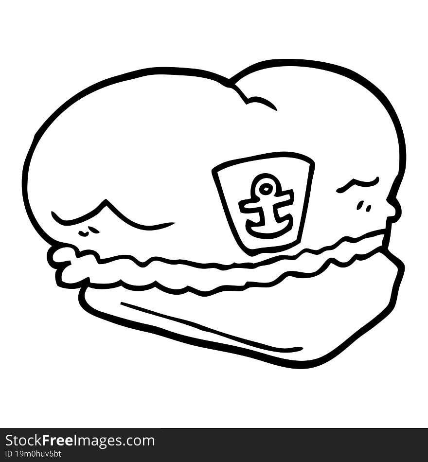 cartoon sailor hat