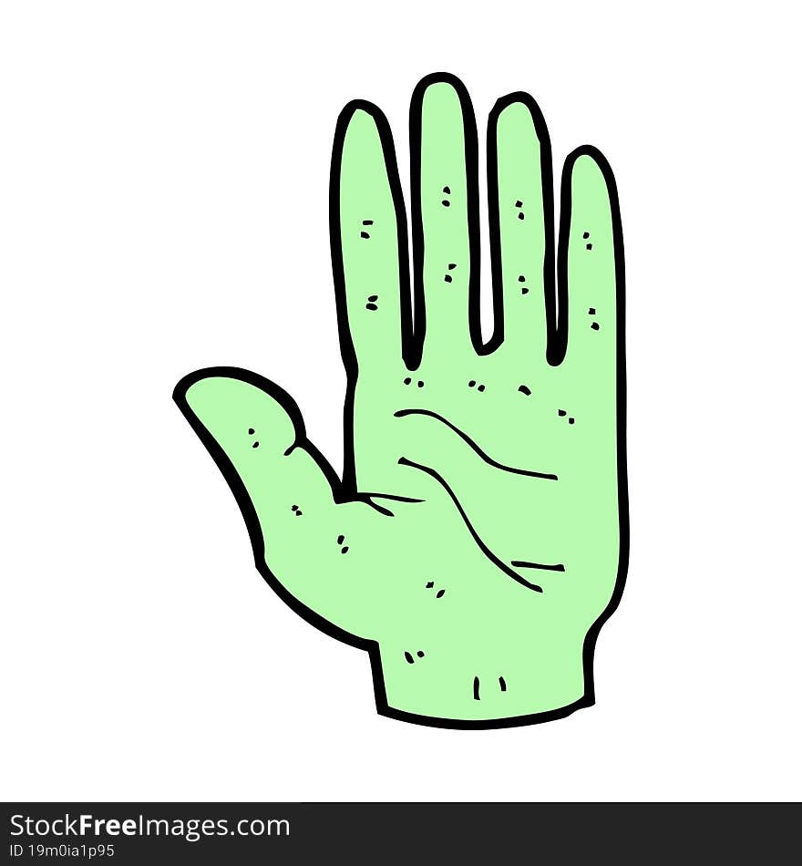 Cartoon Zombie Hand