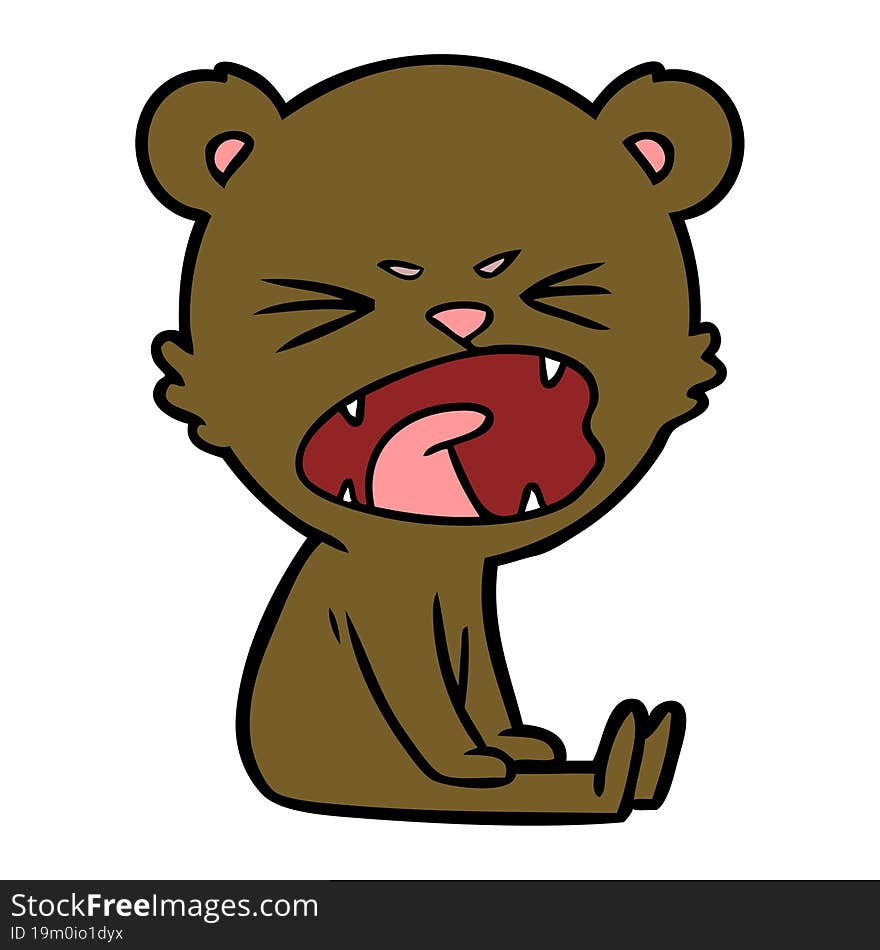 angry cartoon bear. angry cartoon bear