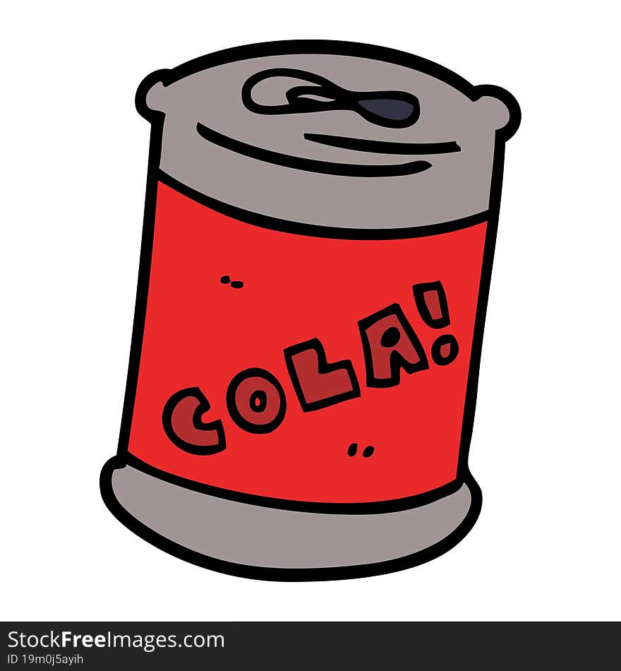 Cartoon Doodle Fizzy Drinks Can