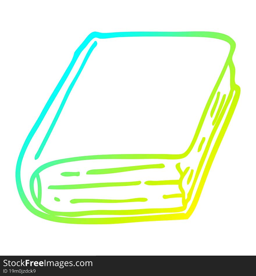 cold gradient line drawing cartoon old book