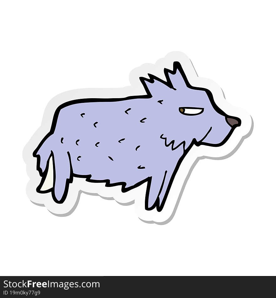 sticker of a cartoon terrier