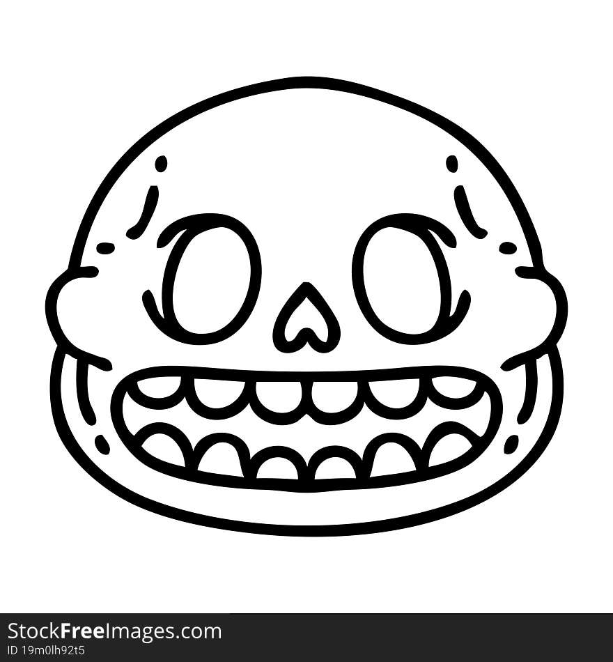 spooky halloween skull