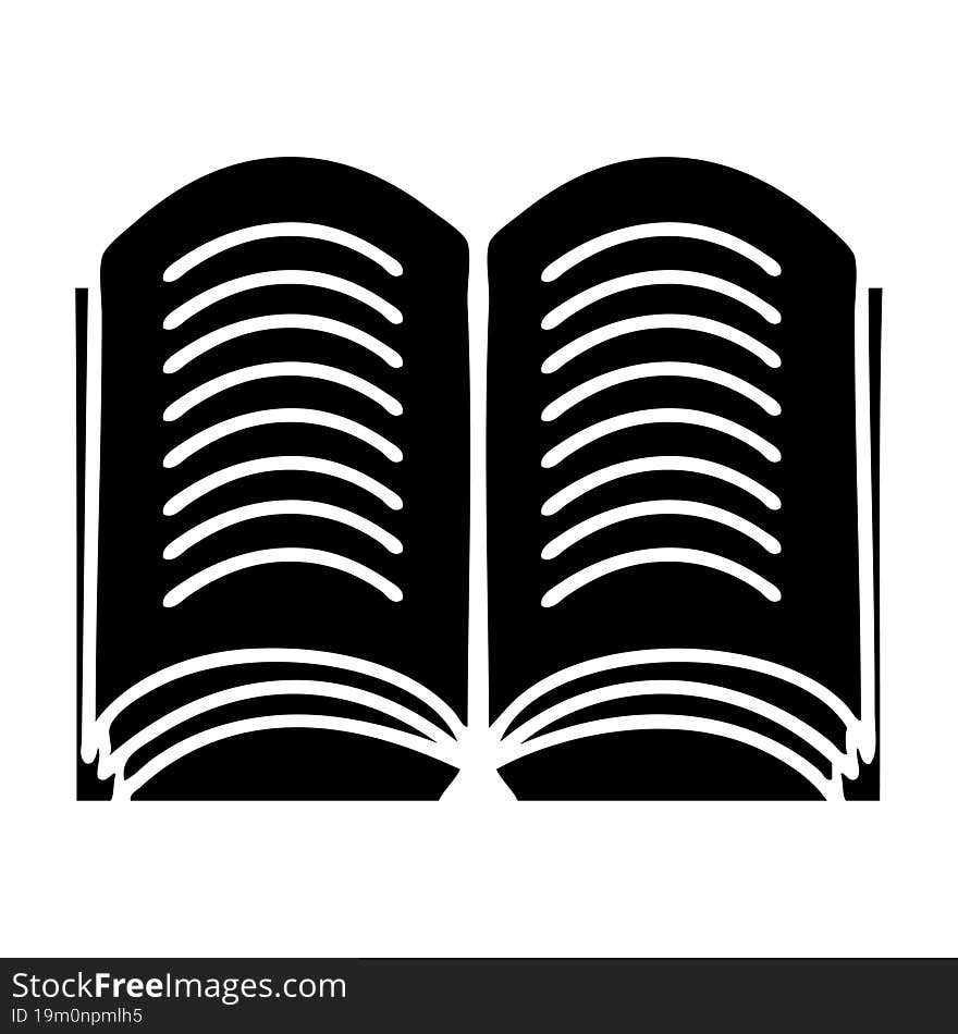 flat symbol open book