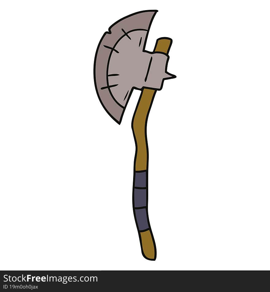 cartoon doodle of a medievil axe