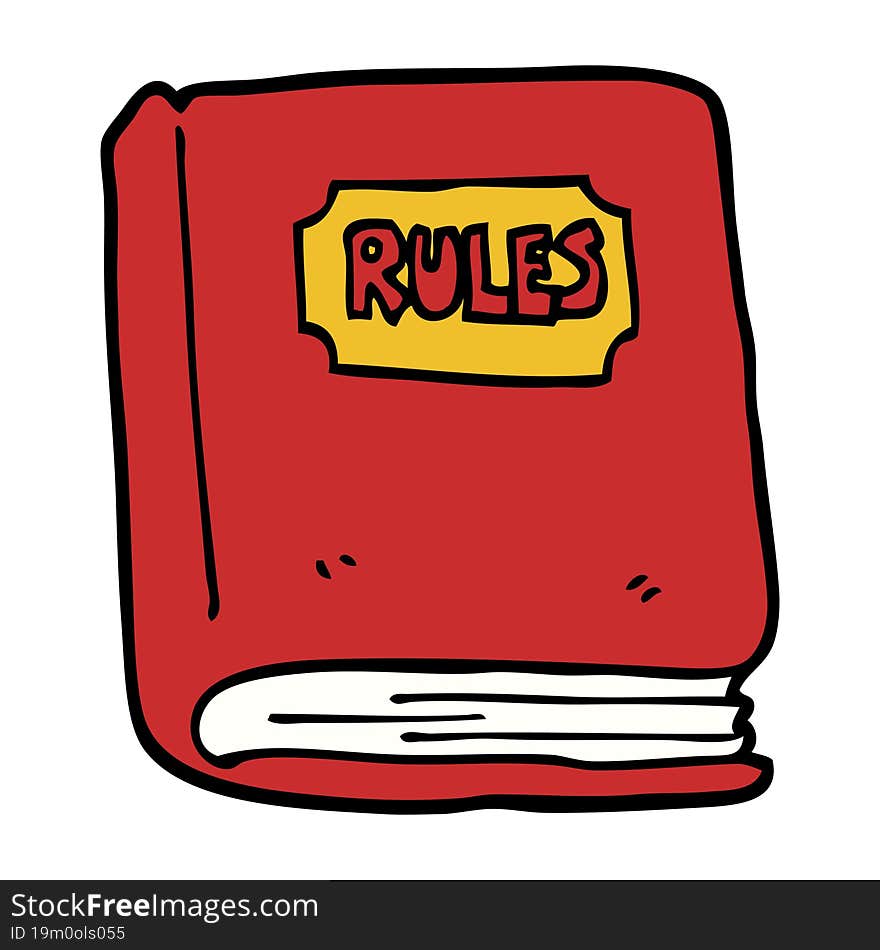 Cartoon Doodle Rule Book