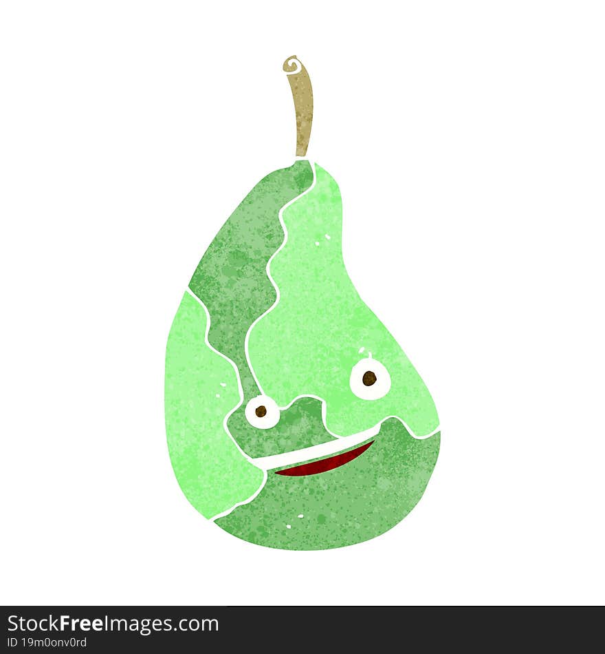 cartoon happy pear