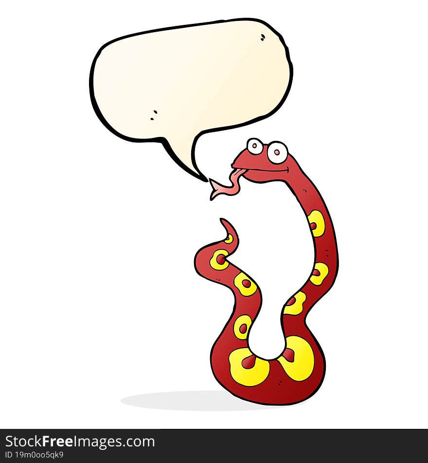 cartoon snake with speech bubble