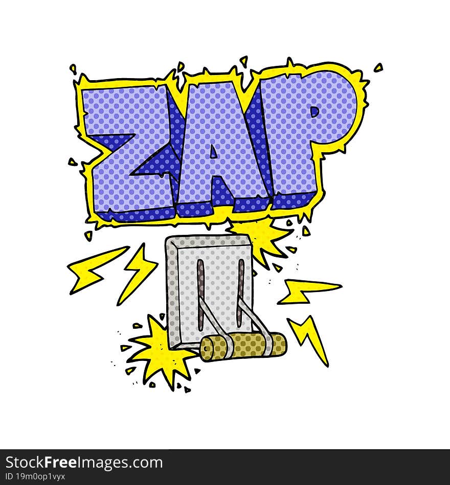 cartoon electrical switch zapping