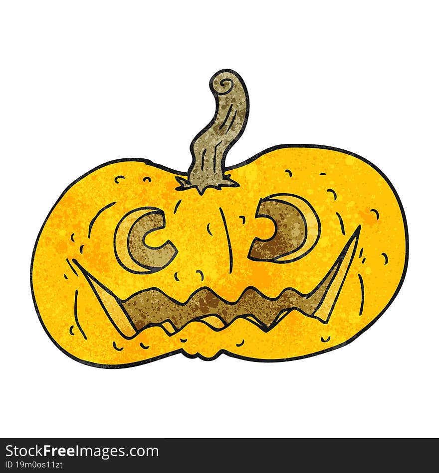 textured cartoon halloween pumpkin