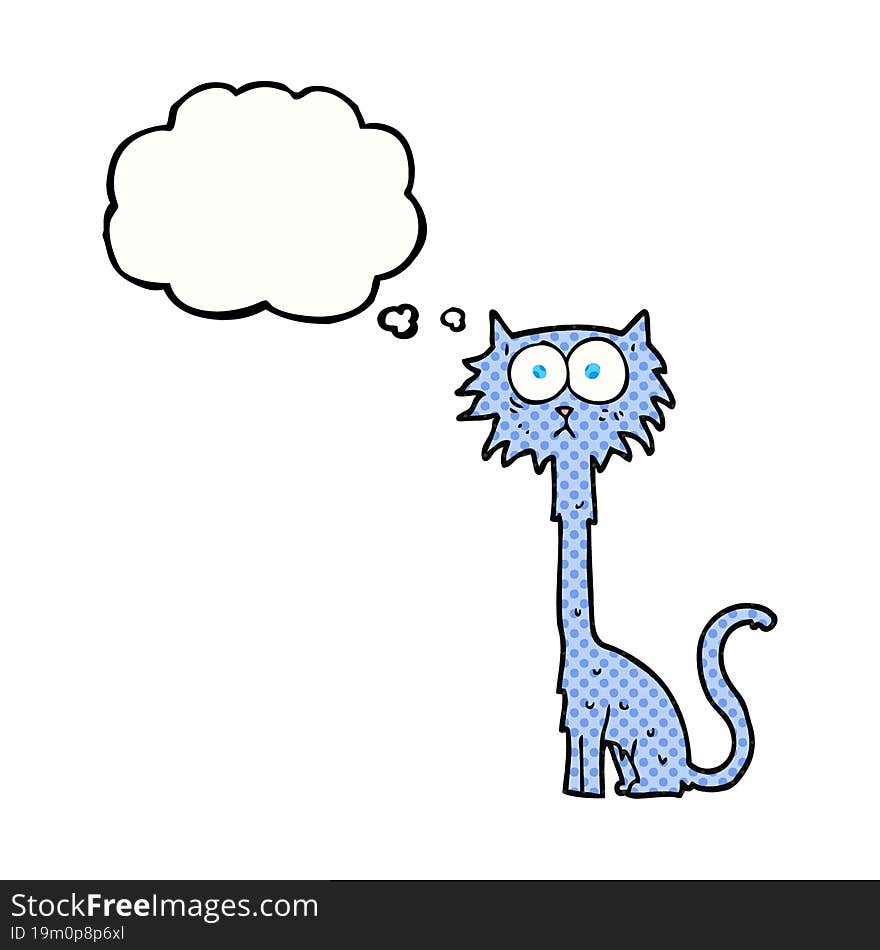 Thought Bubble Cartoon Cat