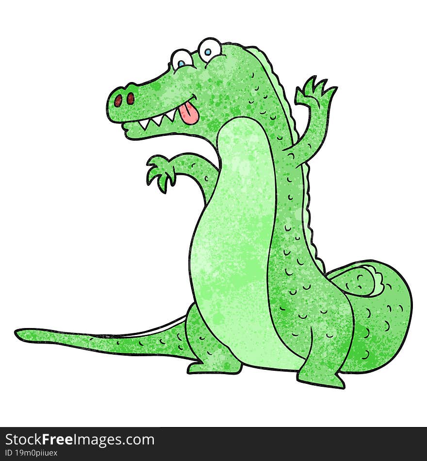 textured cartoon crocodile