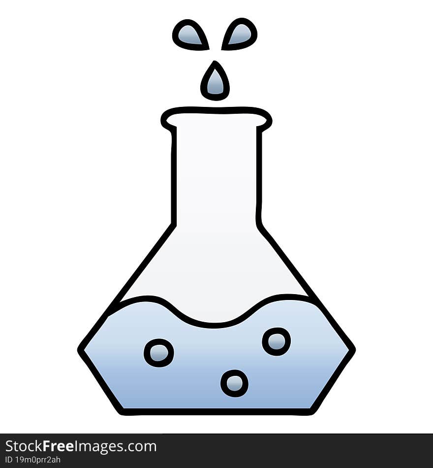 gradient shaded cartoon of a science experiment