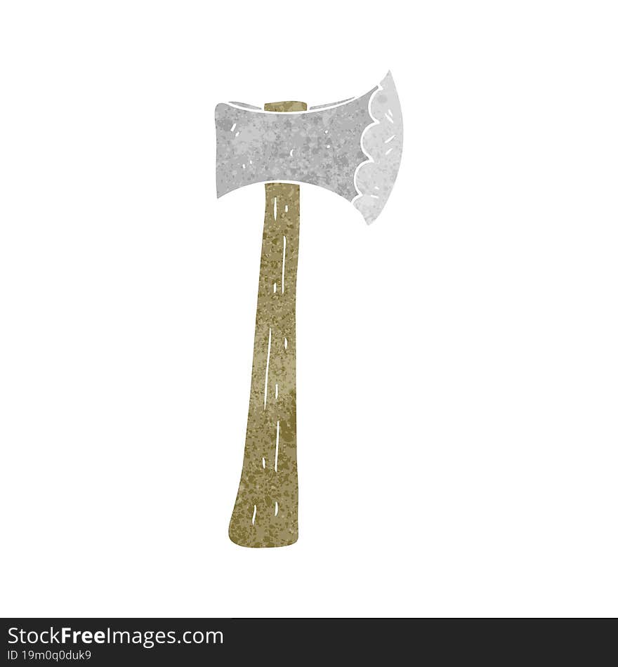 retro cartoon axe