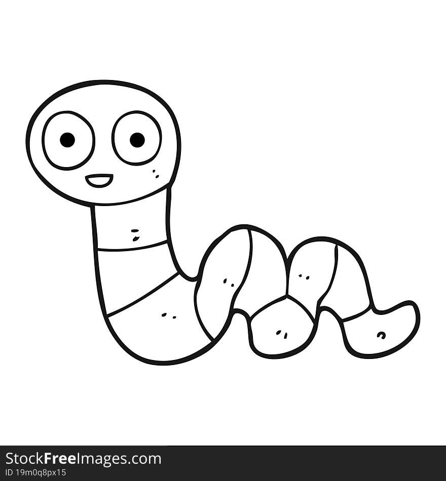 black and white cartoon snake