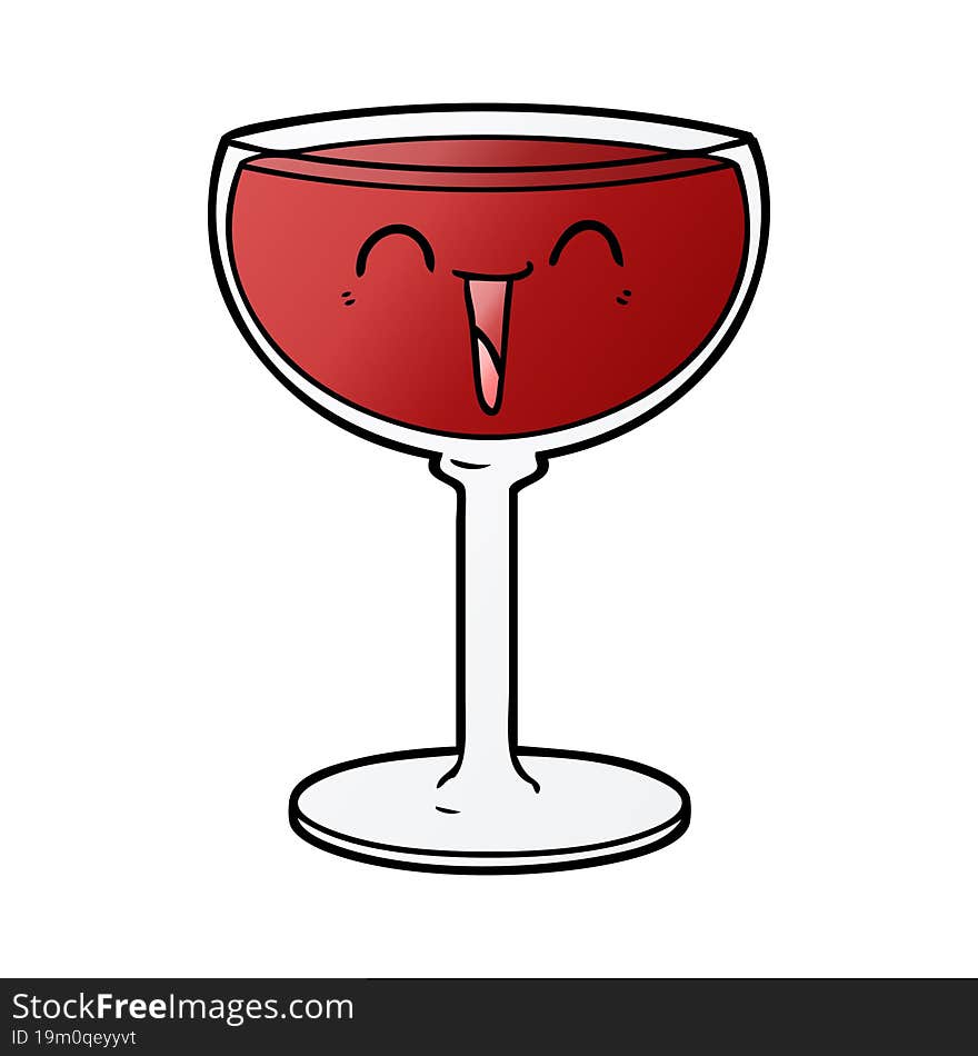 cartoon glass of wine. cartoon glass of wine