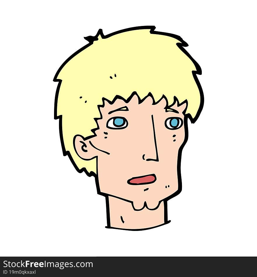 cartoon worried man