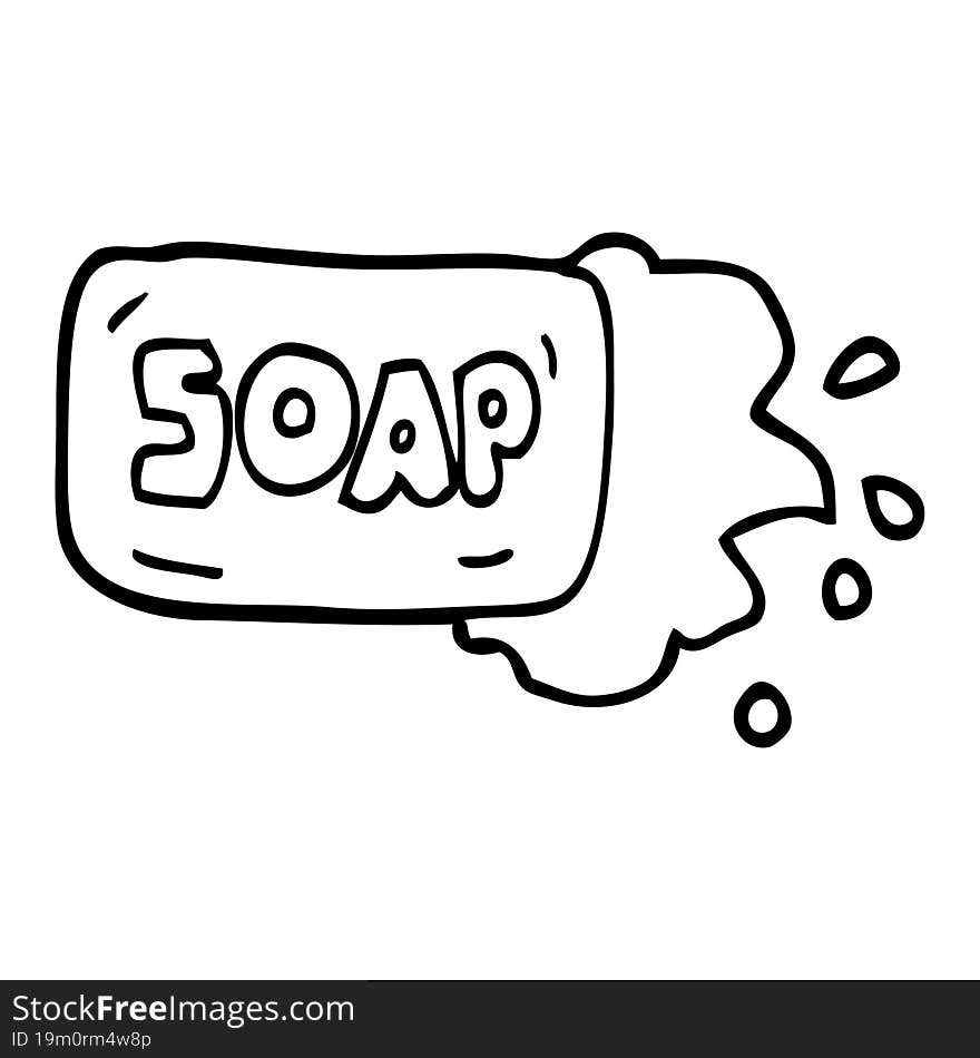 Line Drawing Cartoon Bar Of Soap