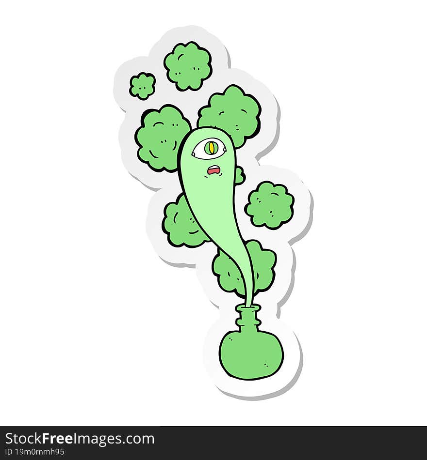 Sticker Of A Cartoon Magic Potion