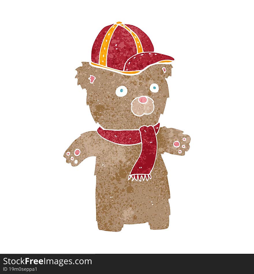 cartoon bear in hat