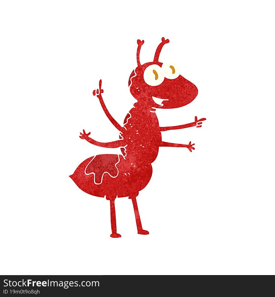 Retro Cartoon Ant