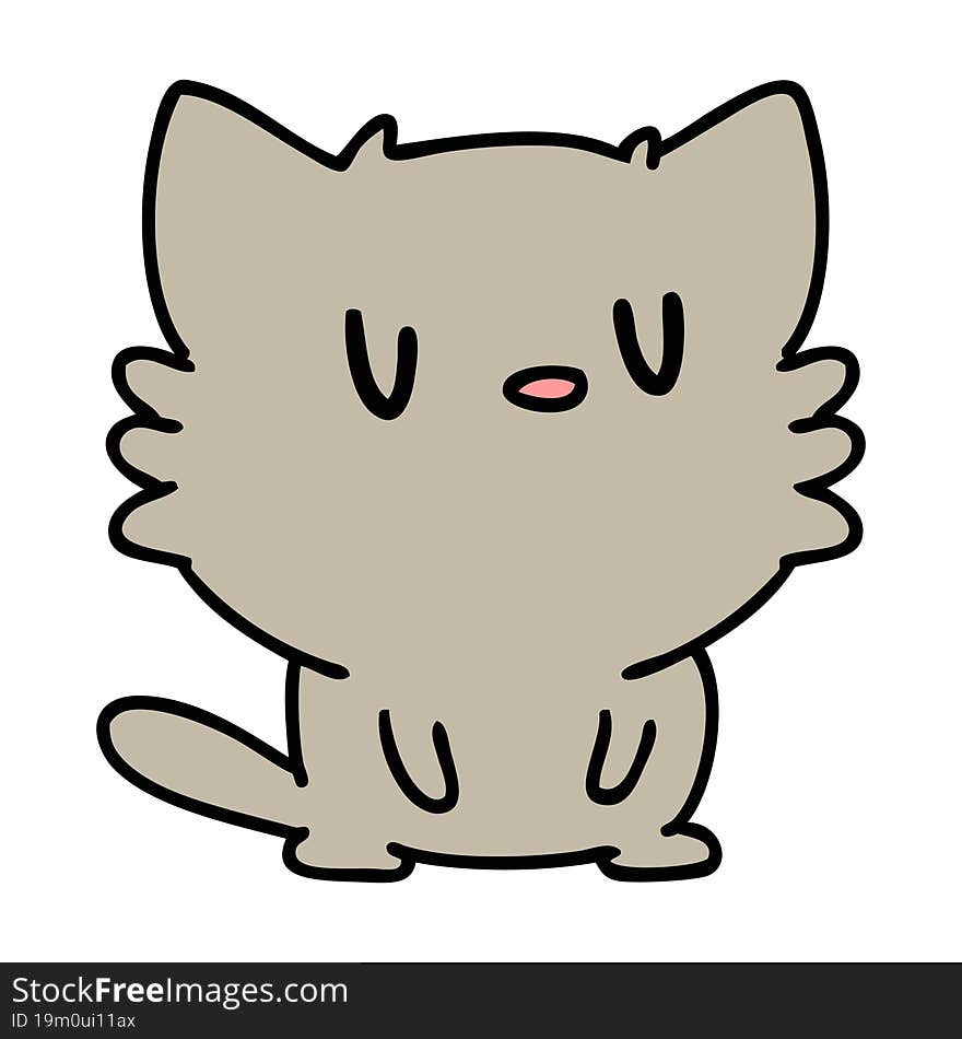 cartoon of a cute little pet cat. cartoon of a cute little pet cat