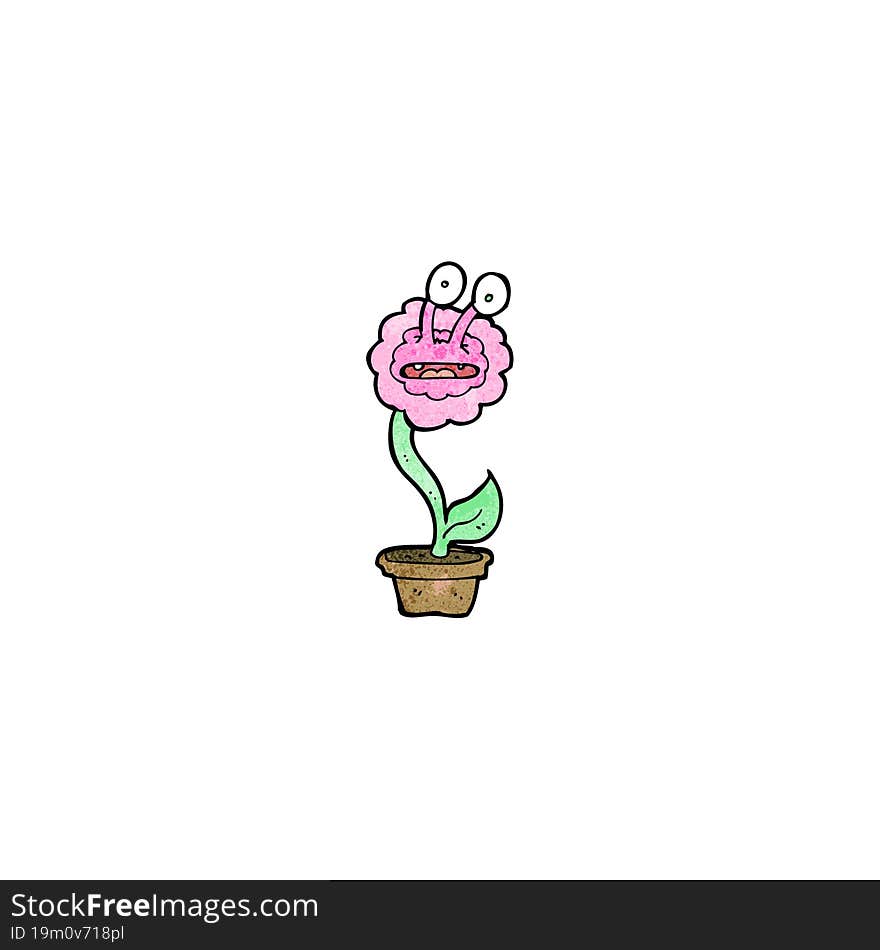 Cartoon Funny Flower Monster