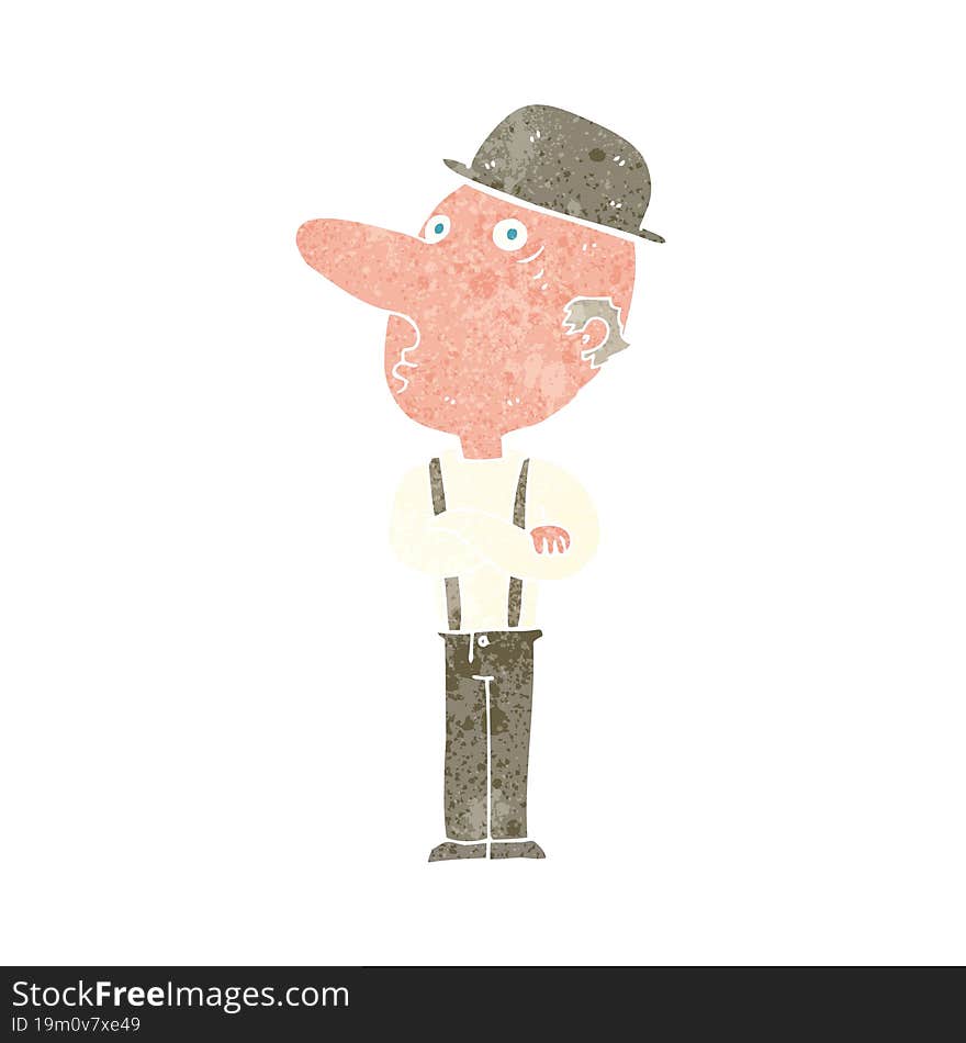 cartoon man in hat