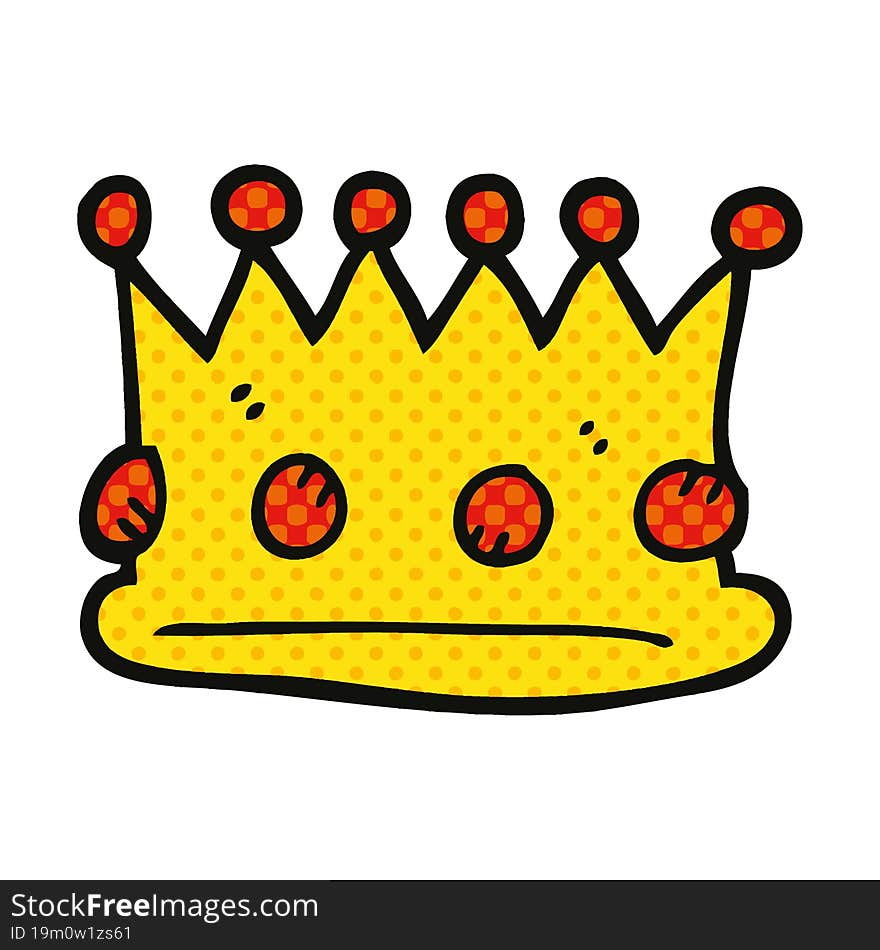 comic book style cartoon royal crown