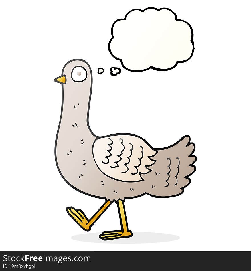 thought bubble cartoon pigeon