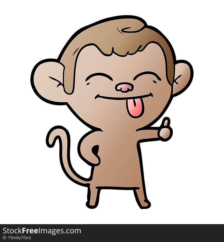 funny cartoon monkey. funny cartoon monkey