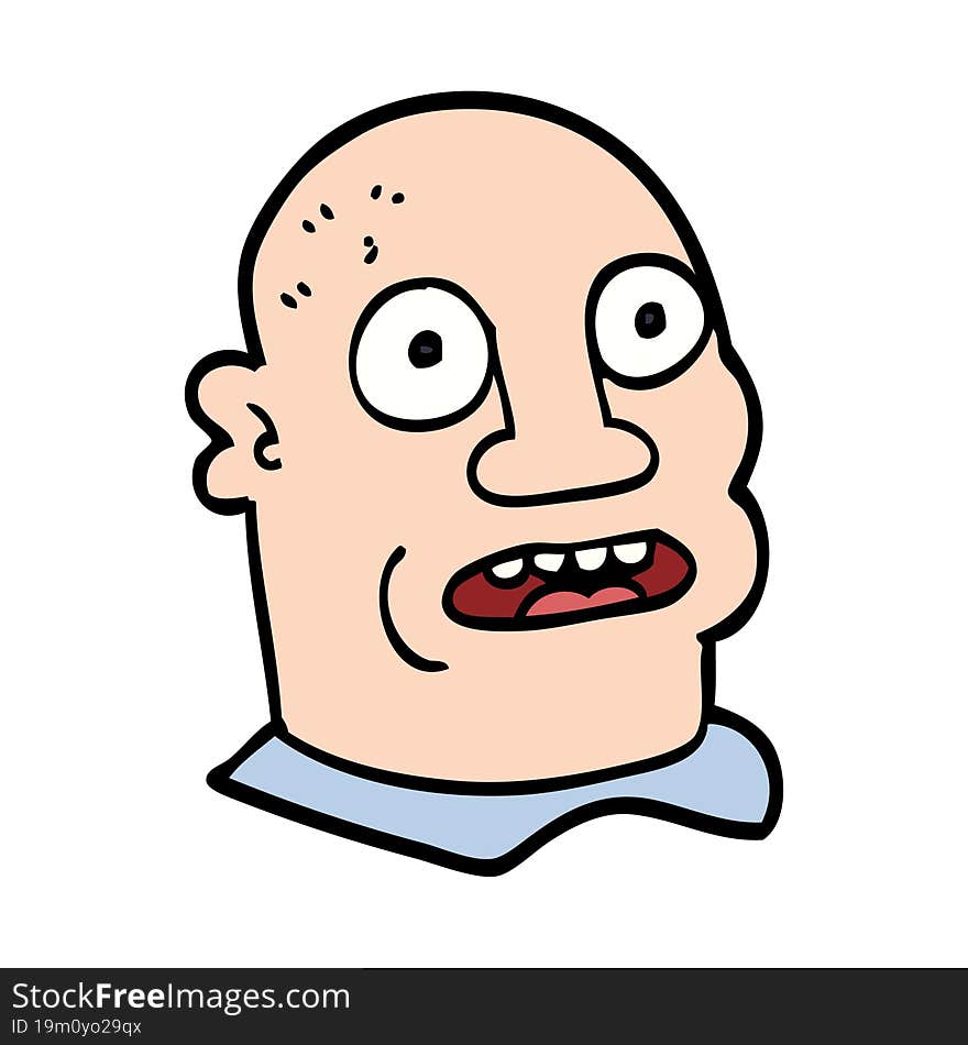 cartoon doodle of a mans head