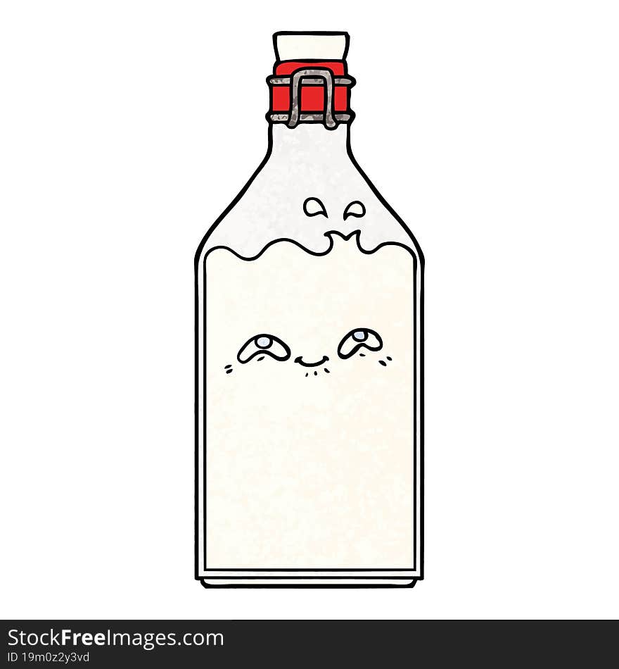 cartoon old milk bottle. cartoon old milk bottle