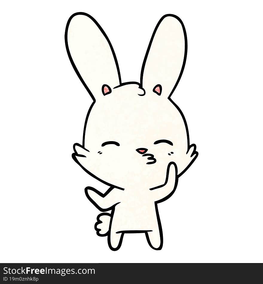 curious bunny cartoon. curious bunny cartoon