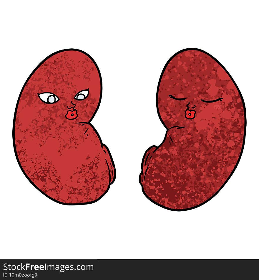 cartoon kidneys. cartoon kidneys