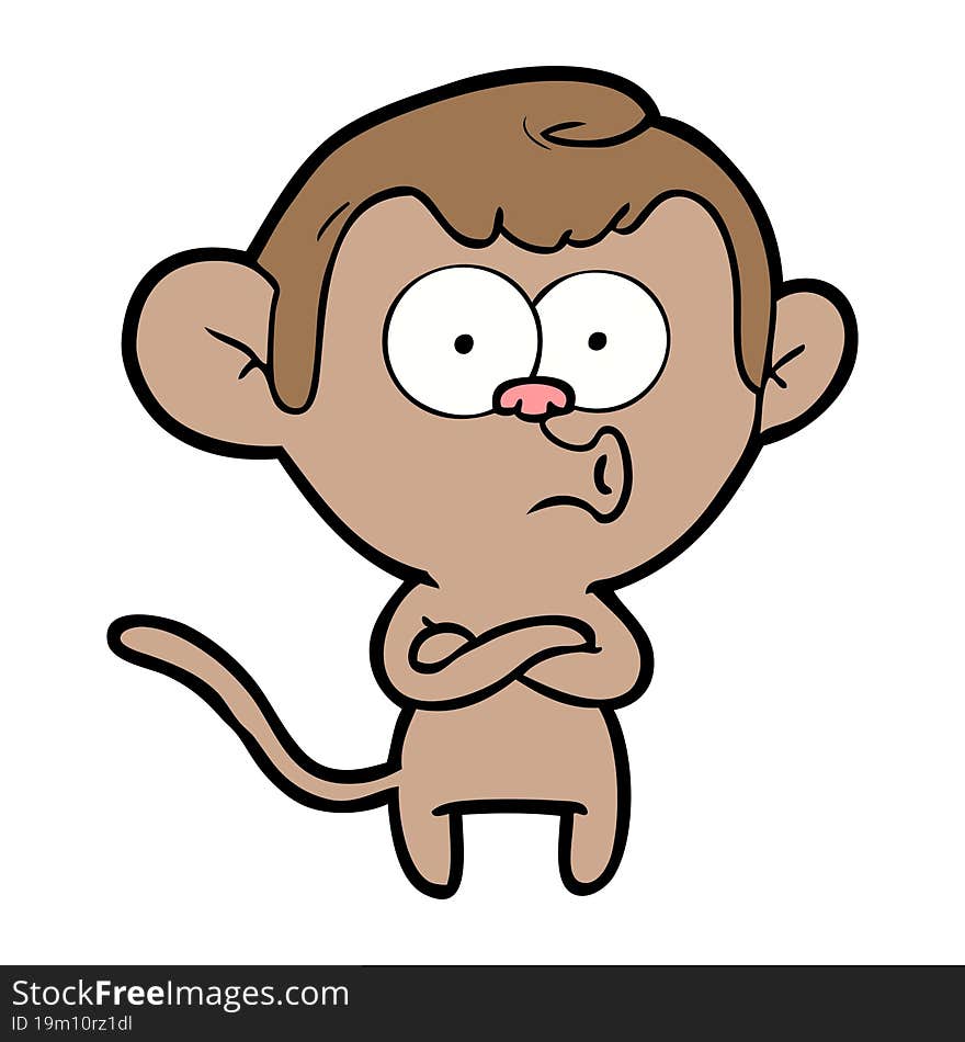 cartoon surprised monkey. cartoon surprised monkey