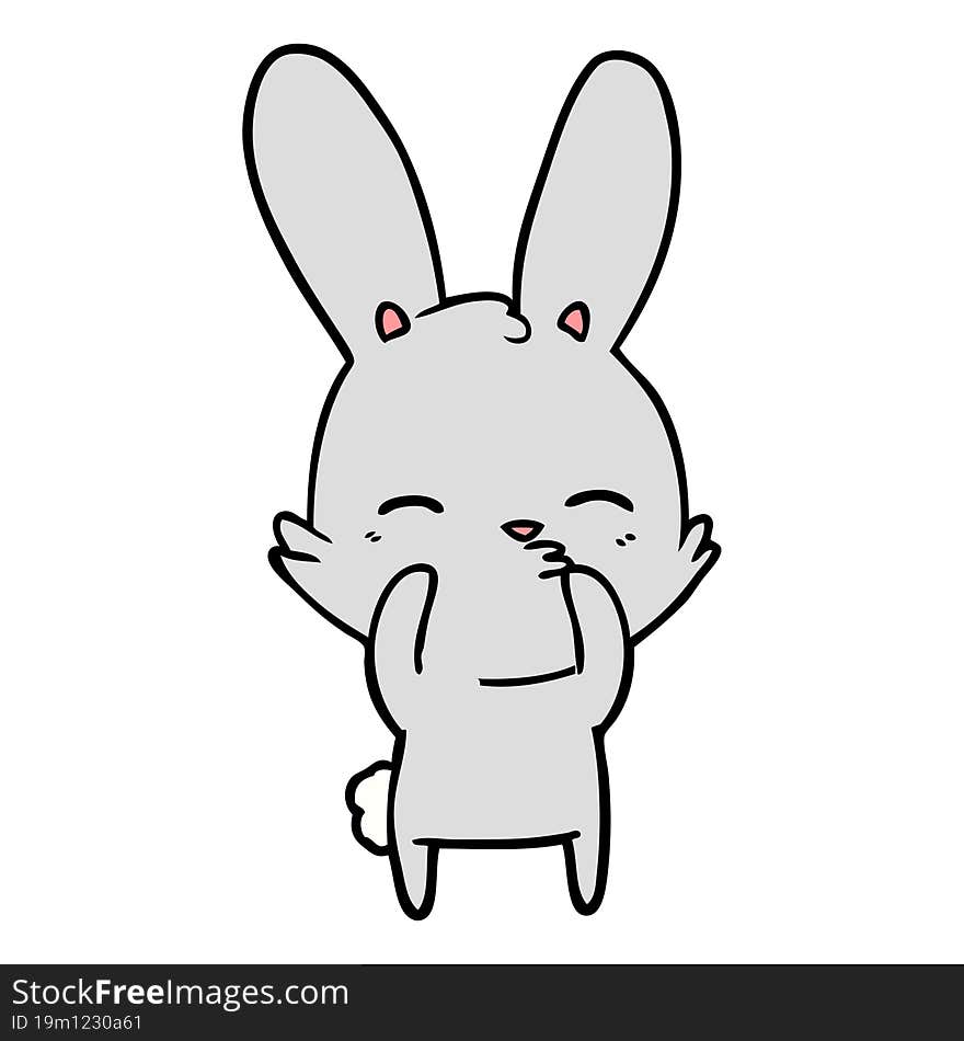 curious bunny cartoon. curious bunny cartoon