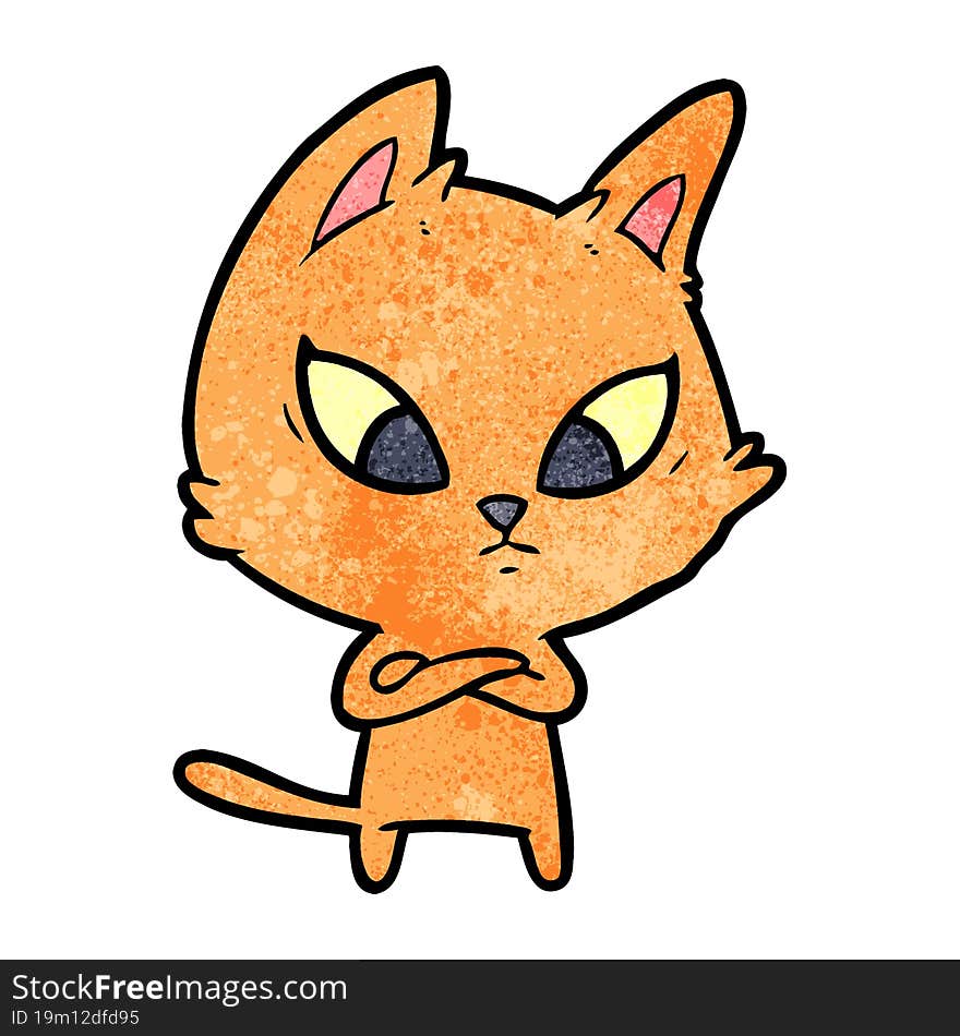 confused cartoon cat. confused cartoon cat