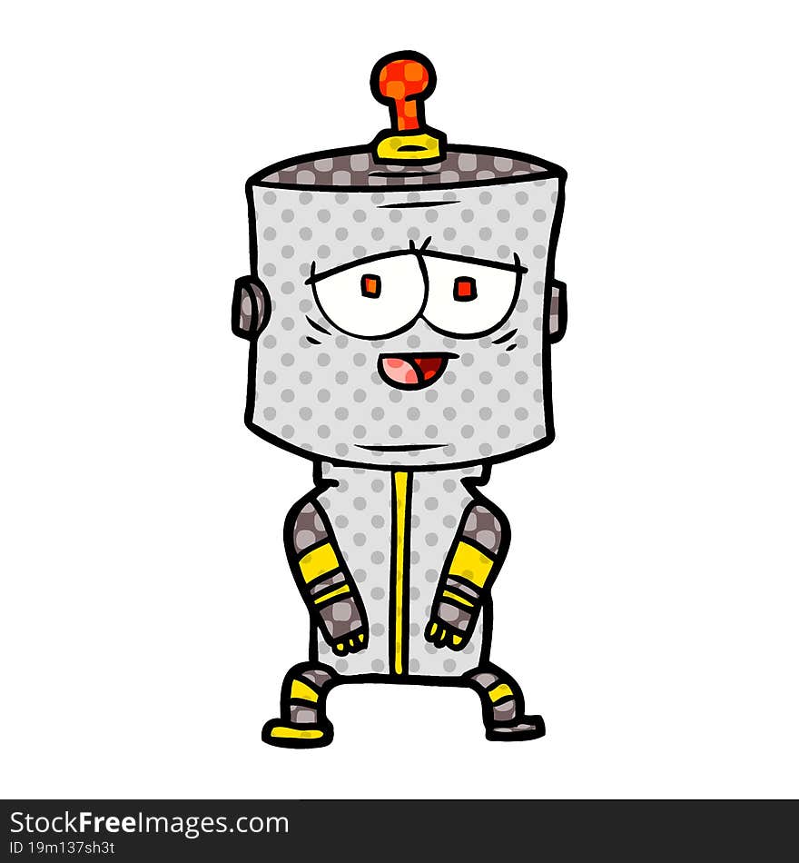 cartoon robot. cartoon robot