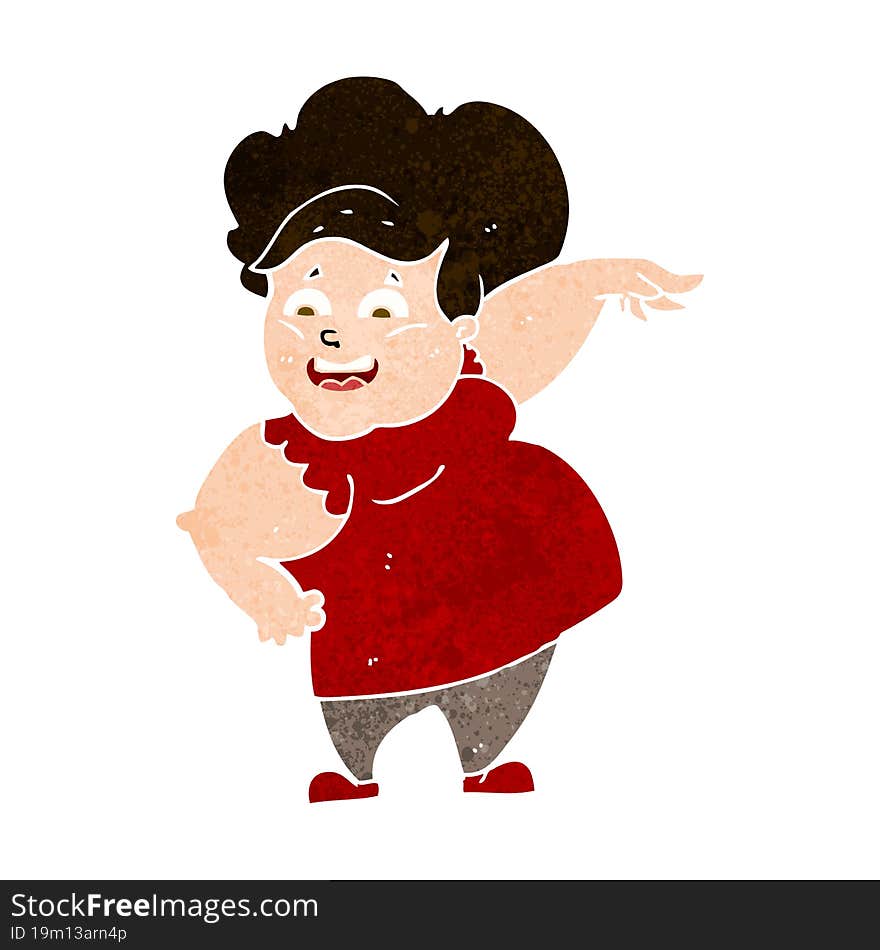 Cartoon Oveweight Woman