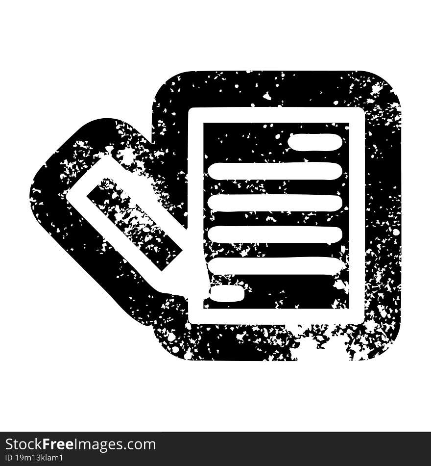 document and pencil icon