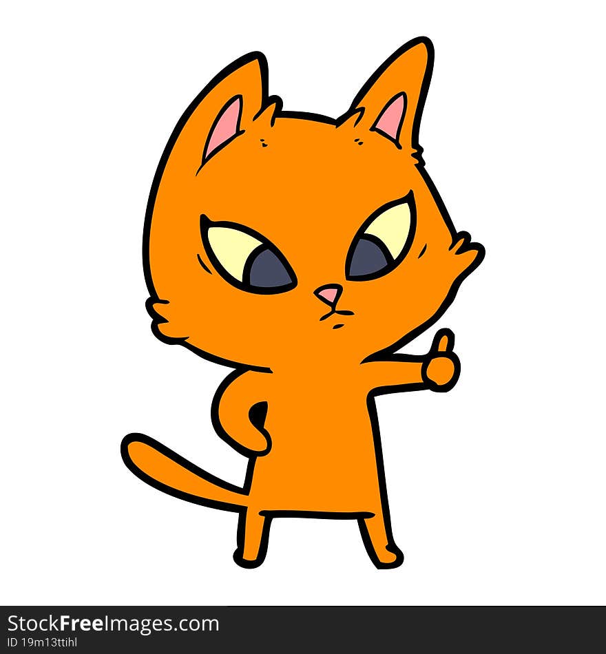 confused cartoon cat. confused cartoon cat