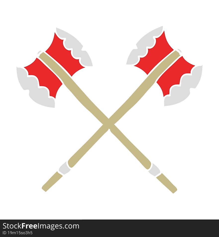 flat color illustration of axes. flat color illustration of axes