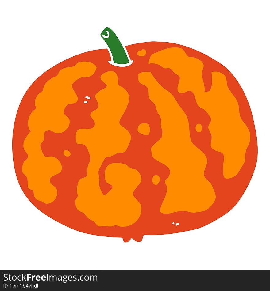 flat color style cartoon melon