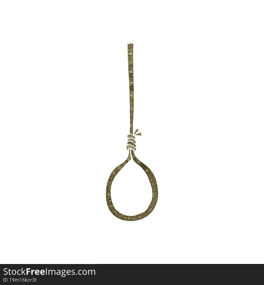 retro cartoon noose