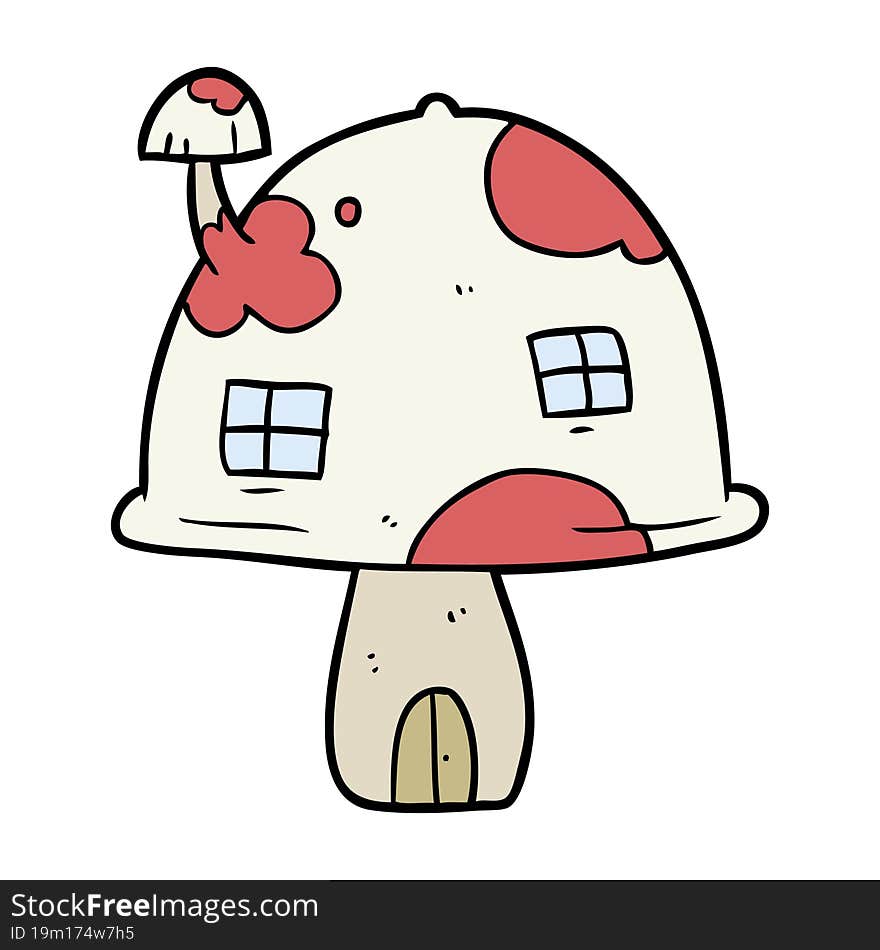 cartoon fairy mushroom house. cartoon fairy mushroom house